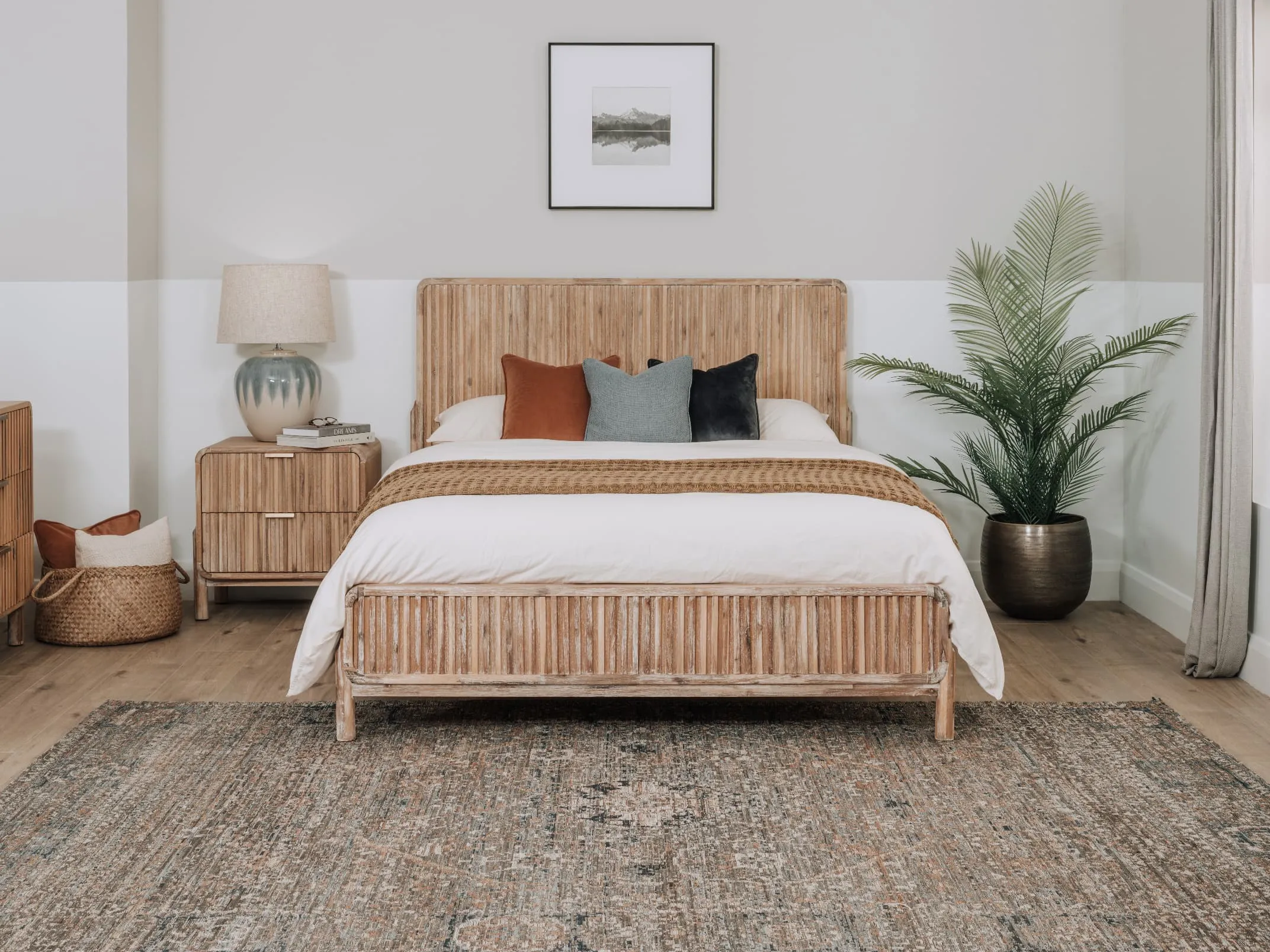 Double (4ft 6) Acacia Bed Frame - Milo