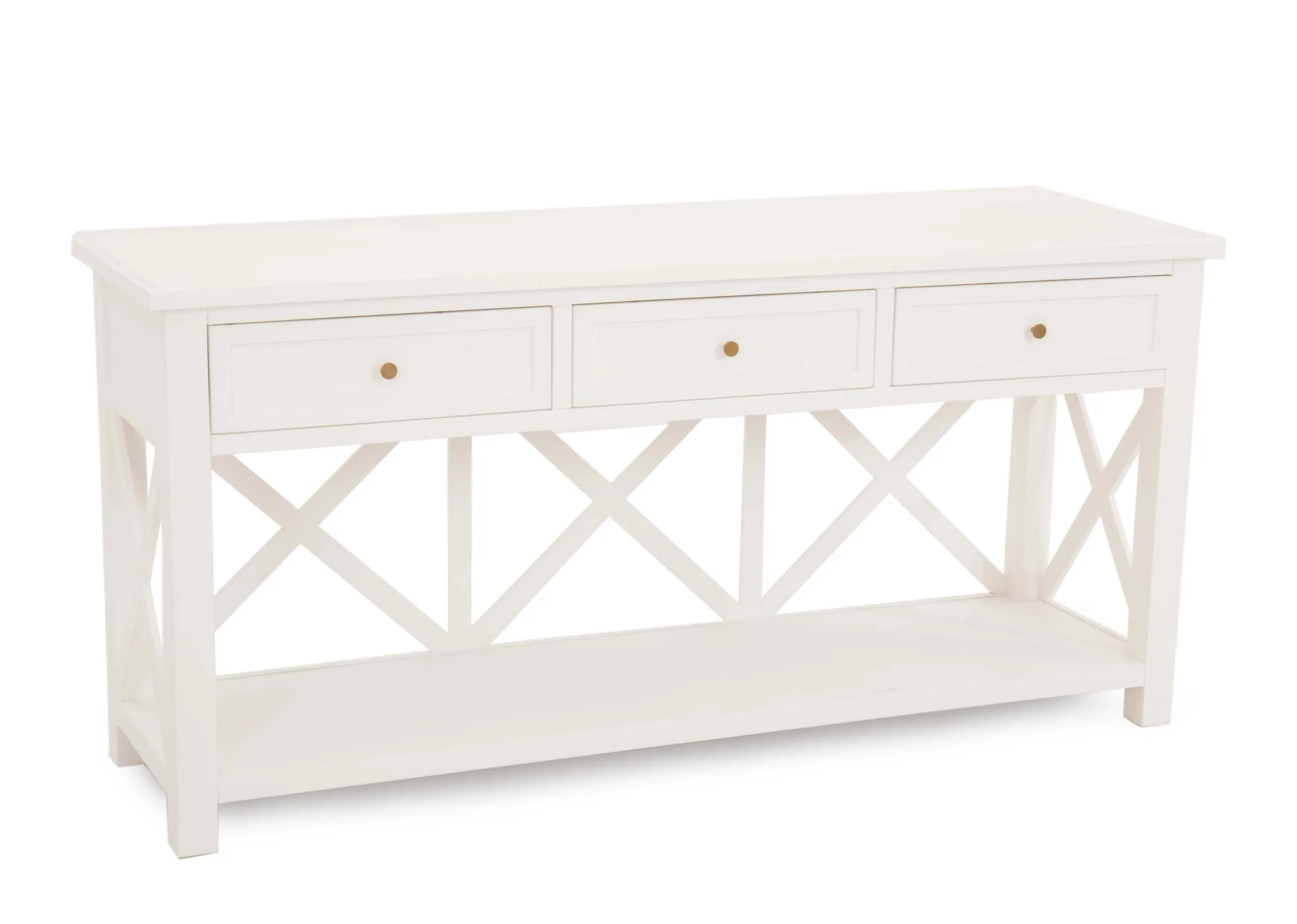 A dimension image of the Hampton Console Table with 180cm x 50cm x 56.5cm