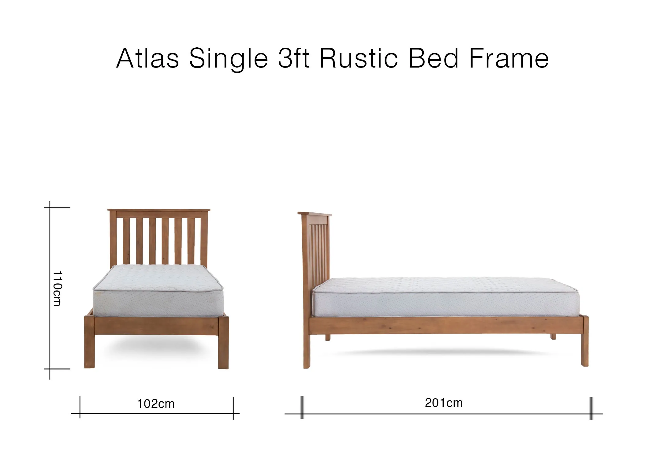 A lifestyle image of the Atlas Rustic Bed range with locker & tallboy with Boston chair & Mai Table lamp.