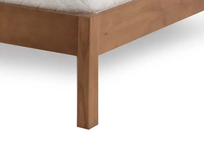 A king size 5ft rustic bed frame from EZ Livings Atlas range. Front view of high ladder headboard.