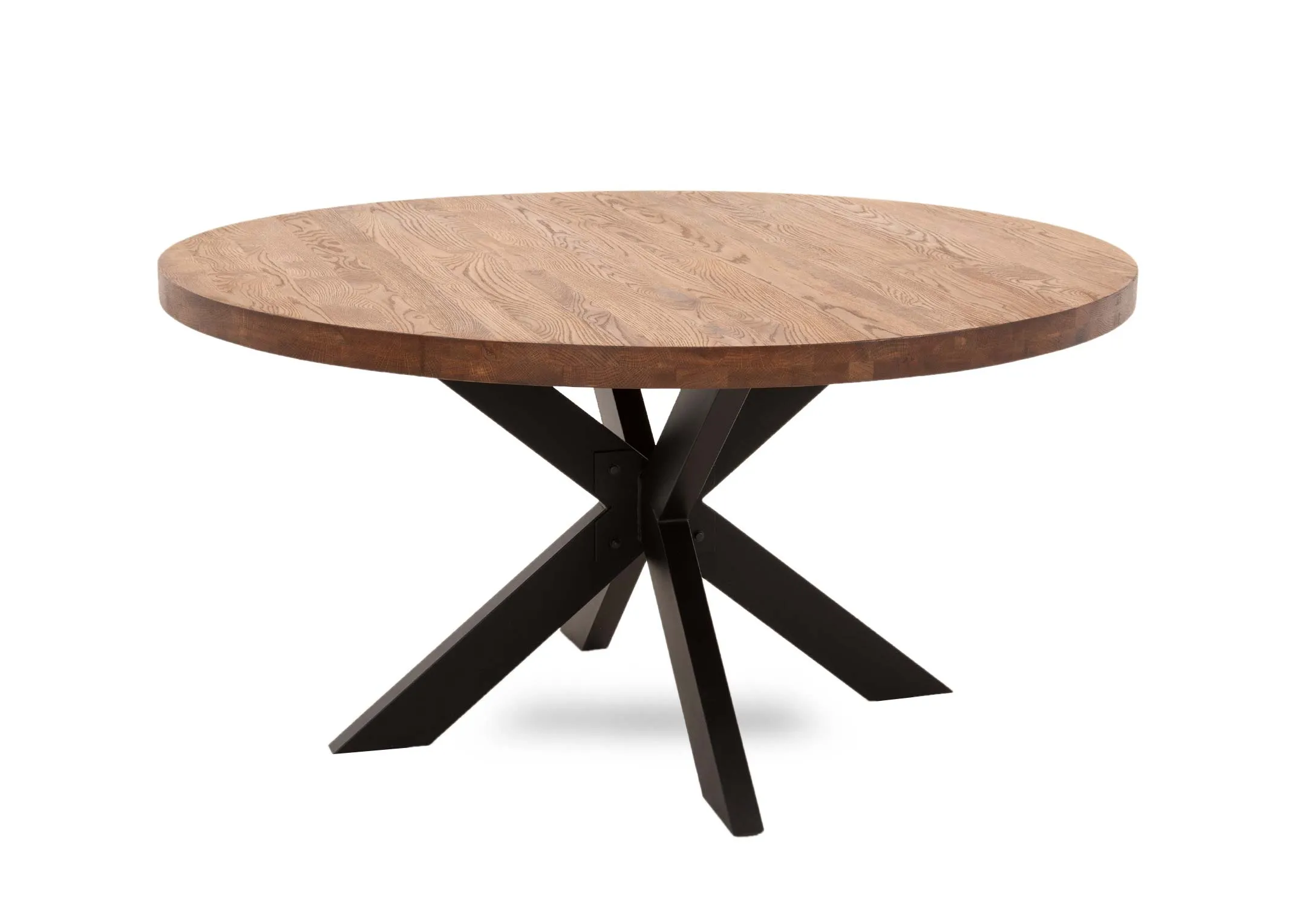 150cm Round Chestnut Oak Dining Table - Oslo