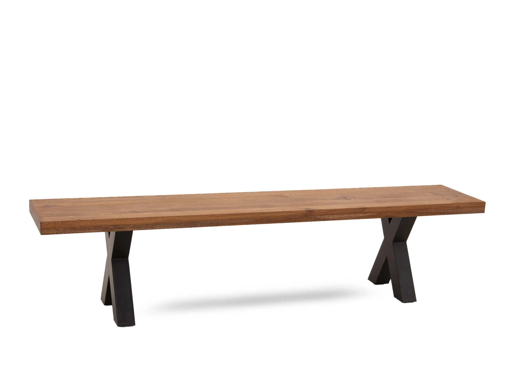 200cm Chestnut Oak Dining Bench - Davos