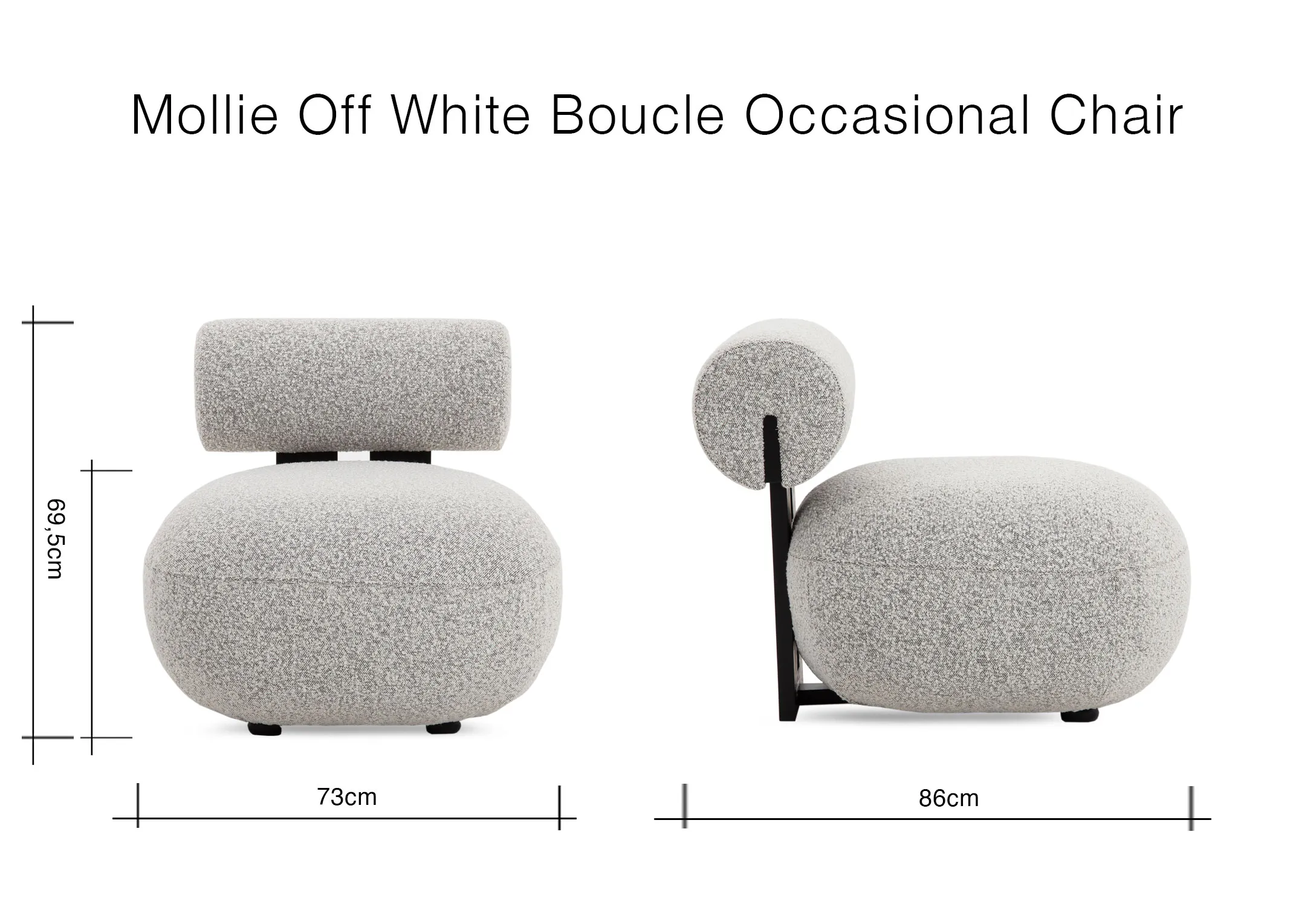 A lifestyle image of the Mollie Chair with Amelia side table.