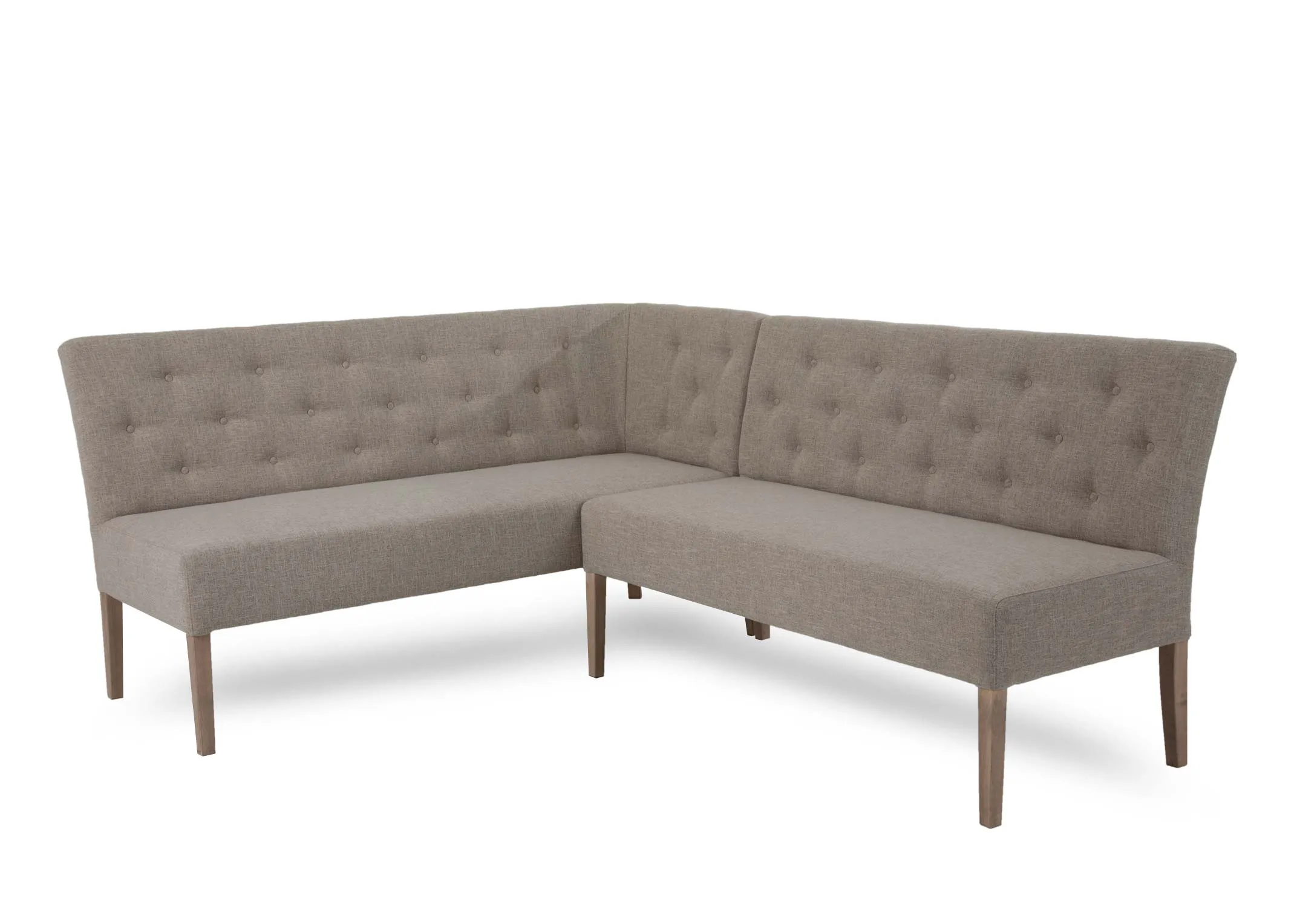 Light Grey Fabric RHF Corner Dining Bench - Stanford
