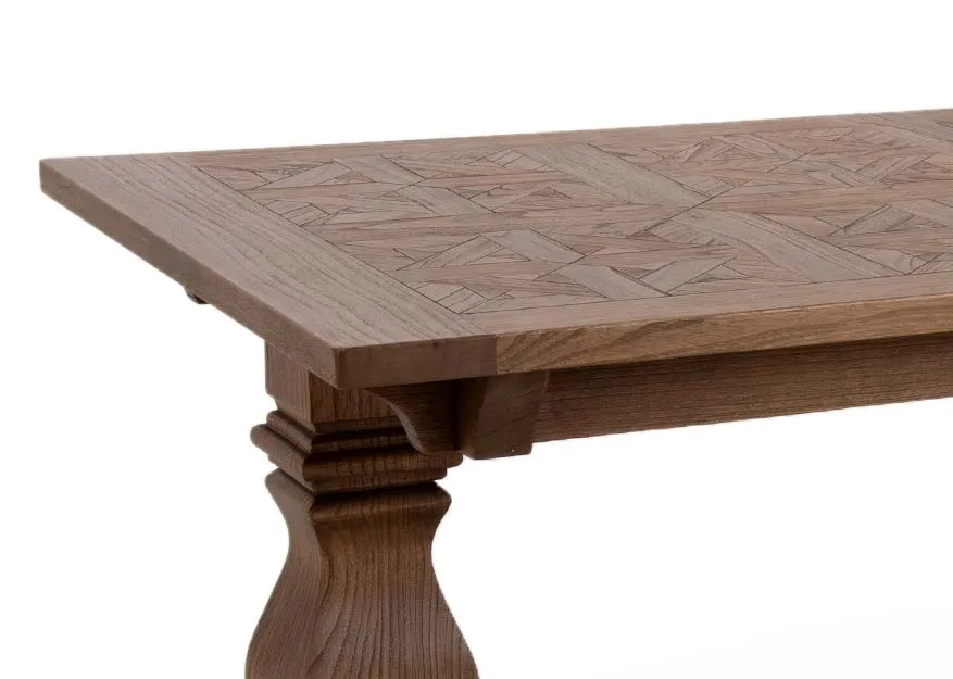 A dimension image of the Biarritz Dining Table with 210cm -310cm x 105cm x 77cm