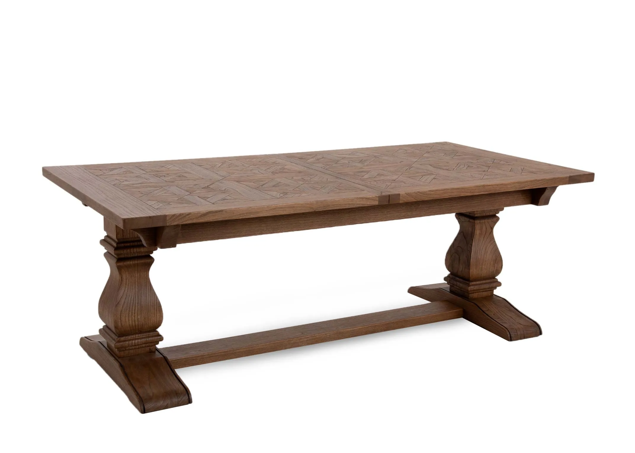 A dimension image of the Biarritz Dining Table with 210cm -310cm x 105cm x 77cm