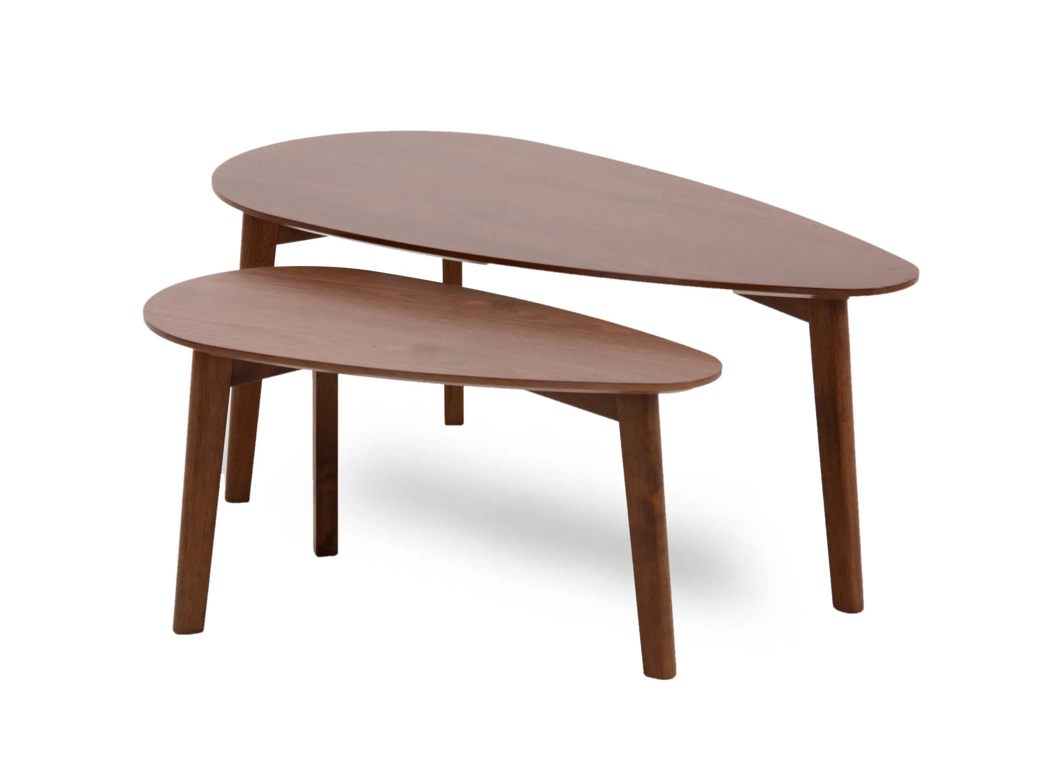 Nest of 2 Walnut Coffee Tables - Henry