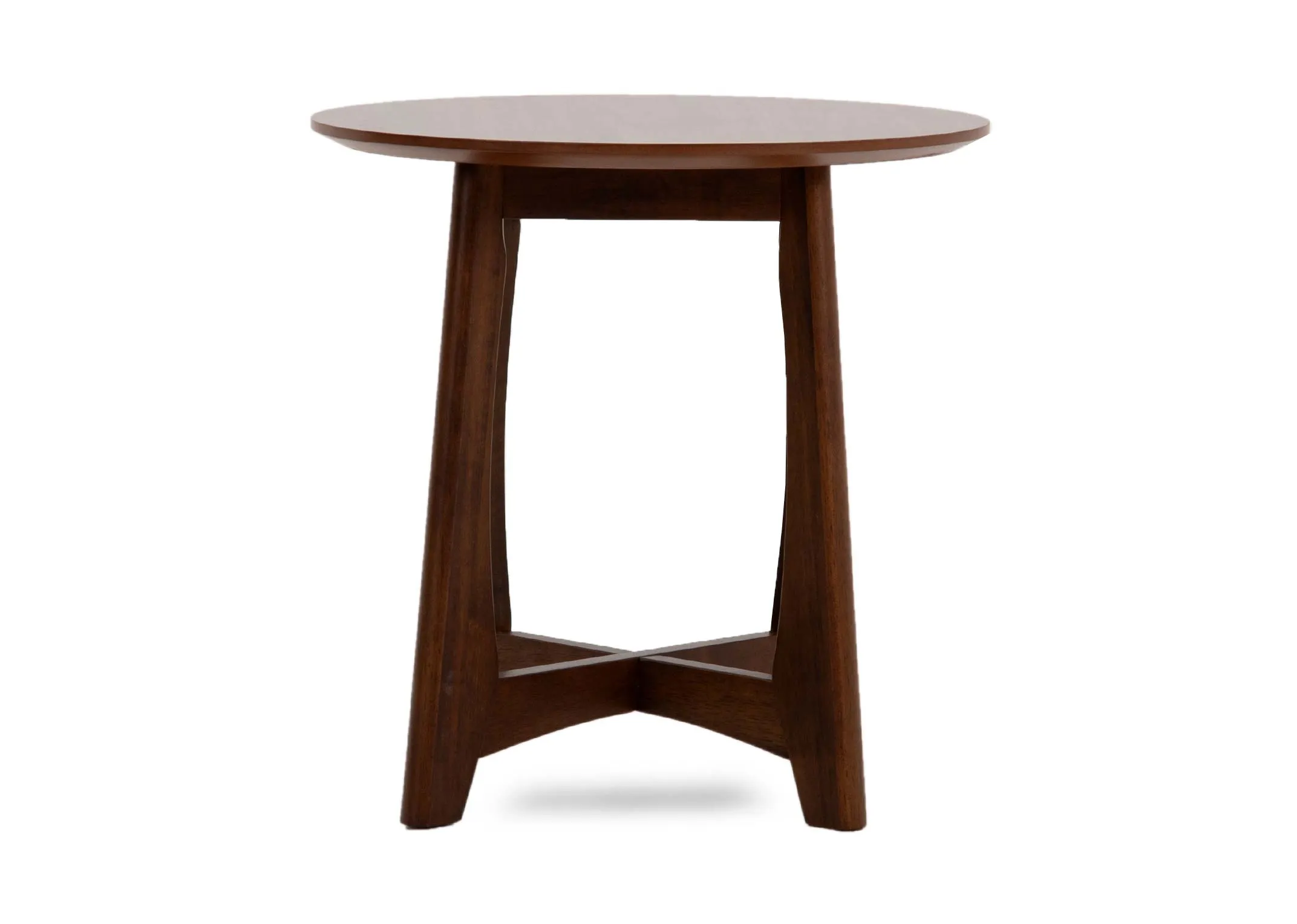A dimension image of the Henry Walnut Table with 48cm x 48.5cm