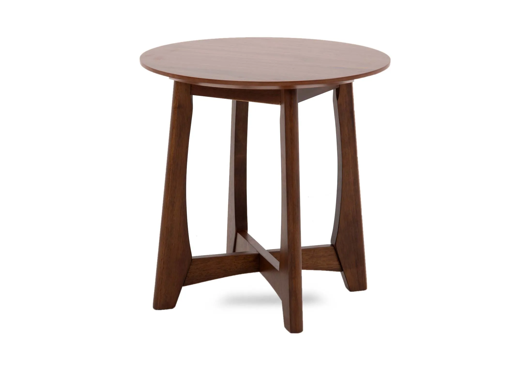 A dimension image of the Henry Walnut Table with 48cm x 48.5cm