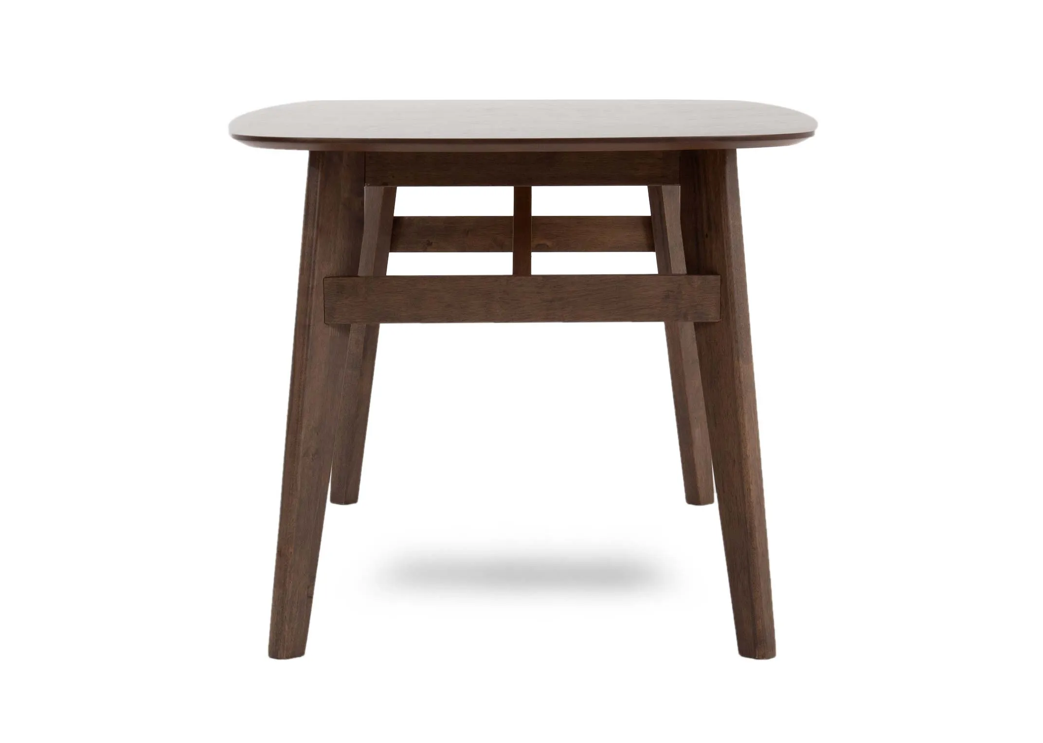 A brown ash dining table from EZ Livings Bergen range. Side view of sidebars on table