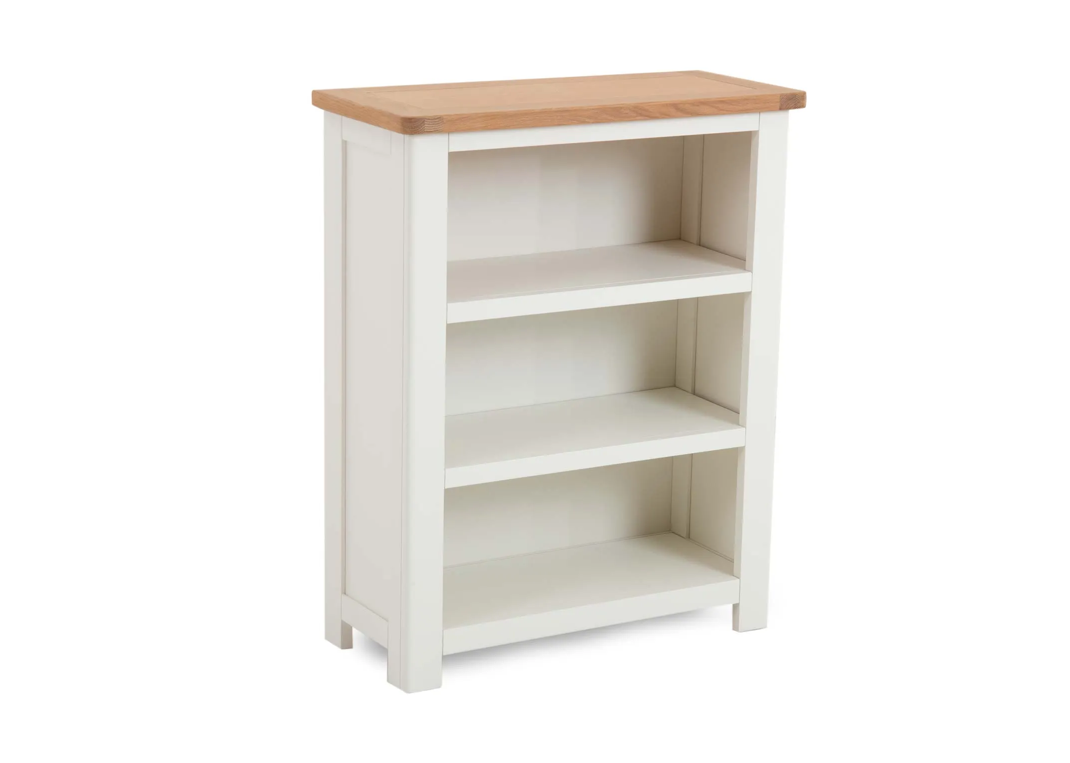 Small White & Oak Bookcase - Barleycove
