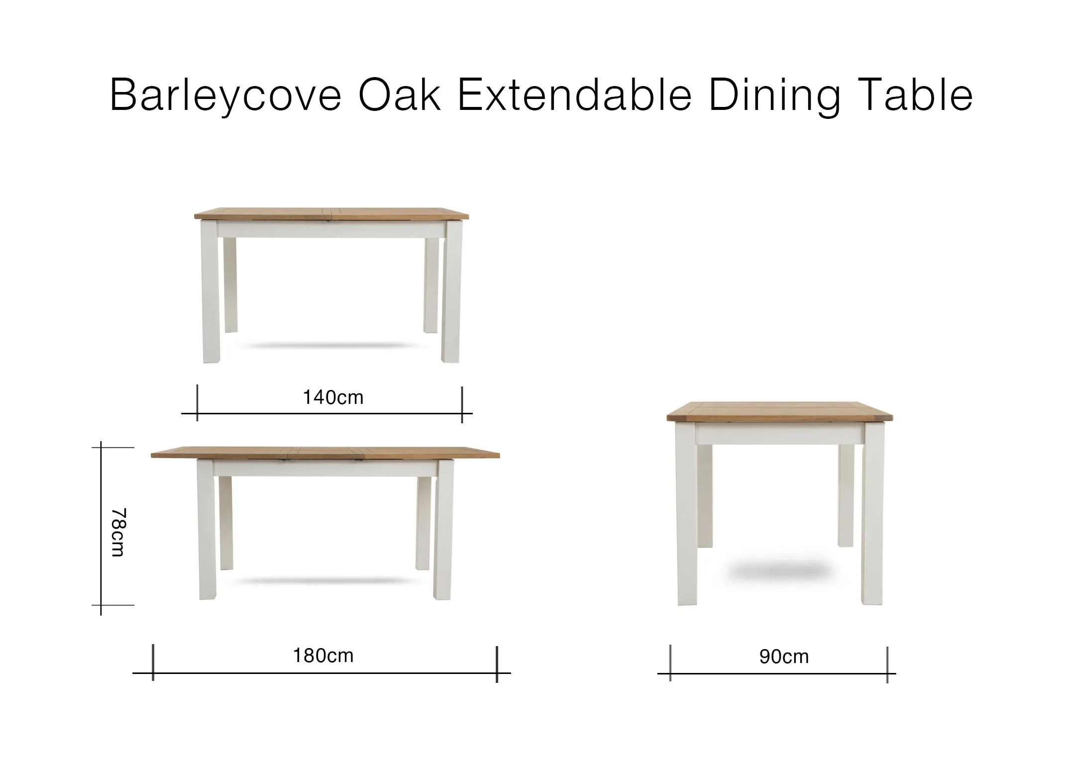 A lifestyle image of the Barleycove dining table & chairs with sideboard and bookcase.