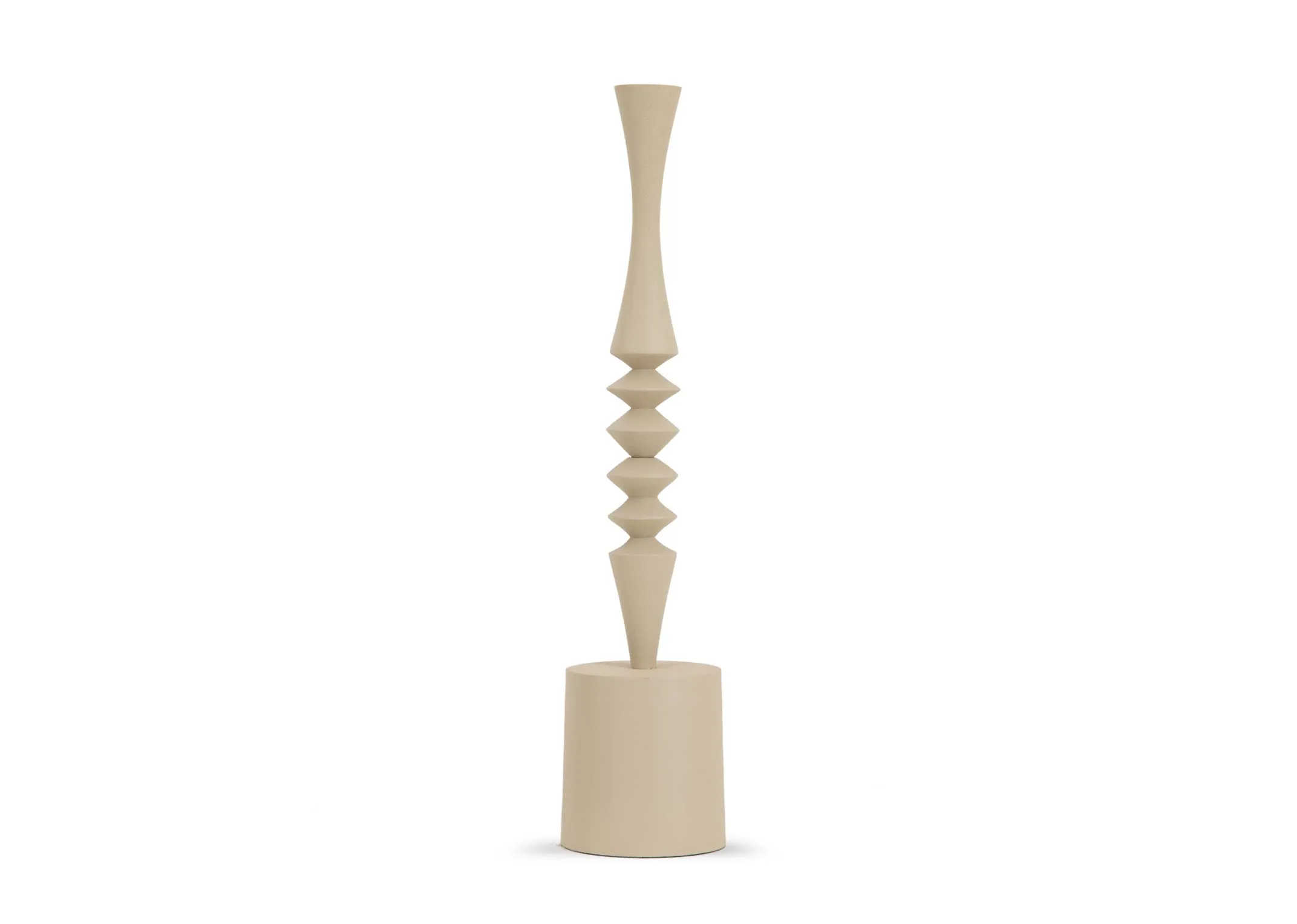 Small Beige Candle Holder - Mistry