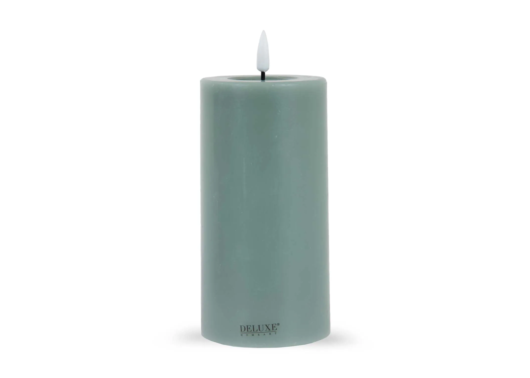 Large Slim Green LED Candle - Deluxe