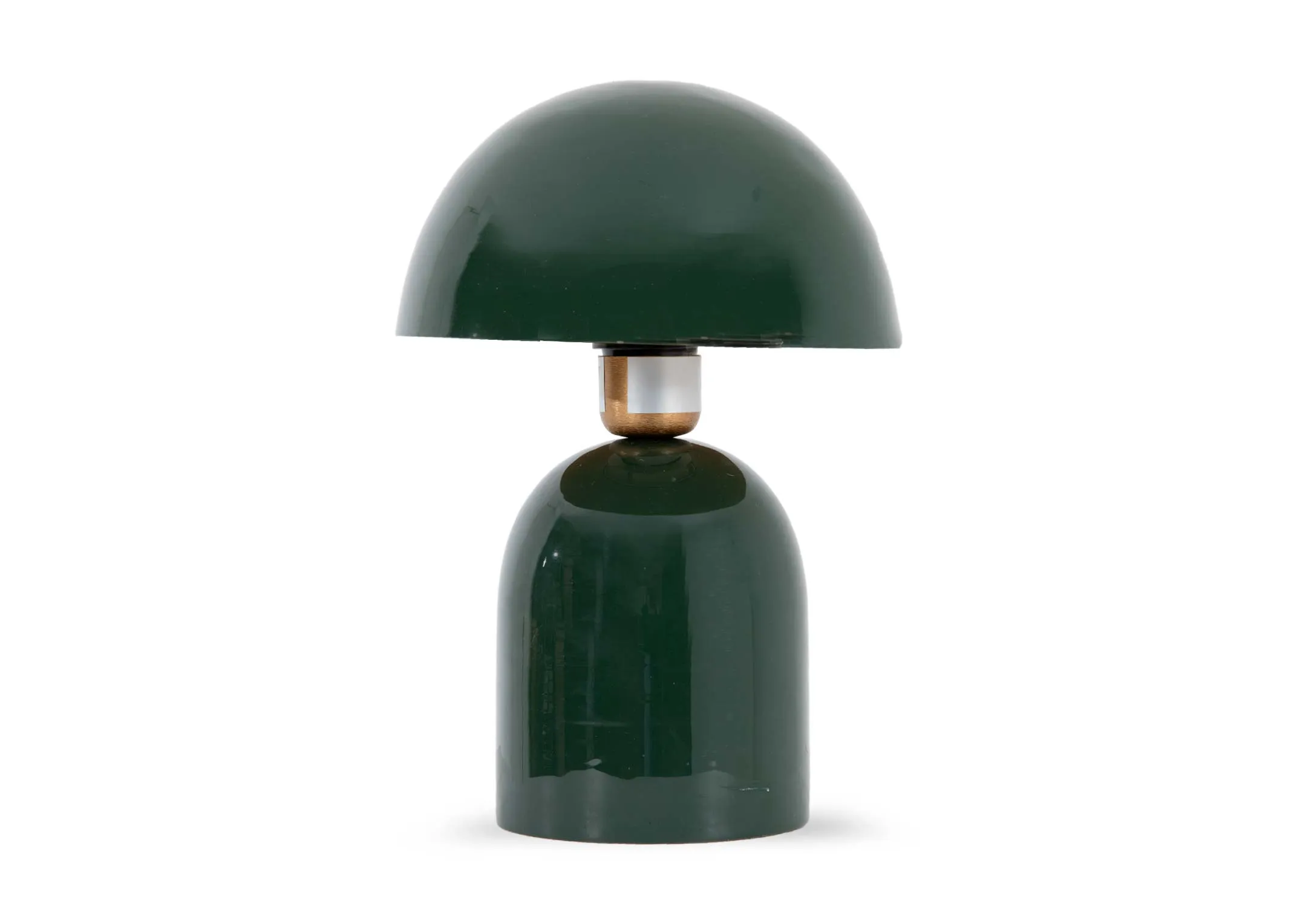 A dark green table lamp from EZ Livings Van range. Front view