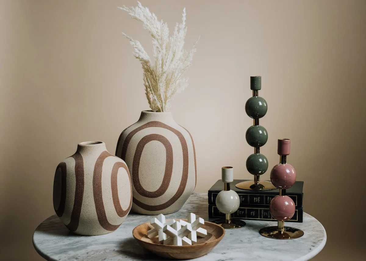 A lifestyle image of the Umya Vases with the Allegra