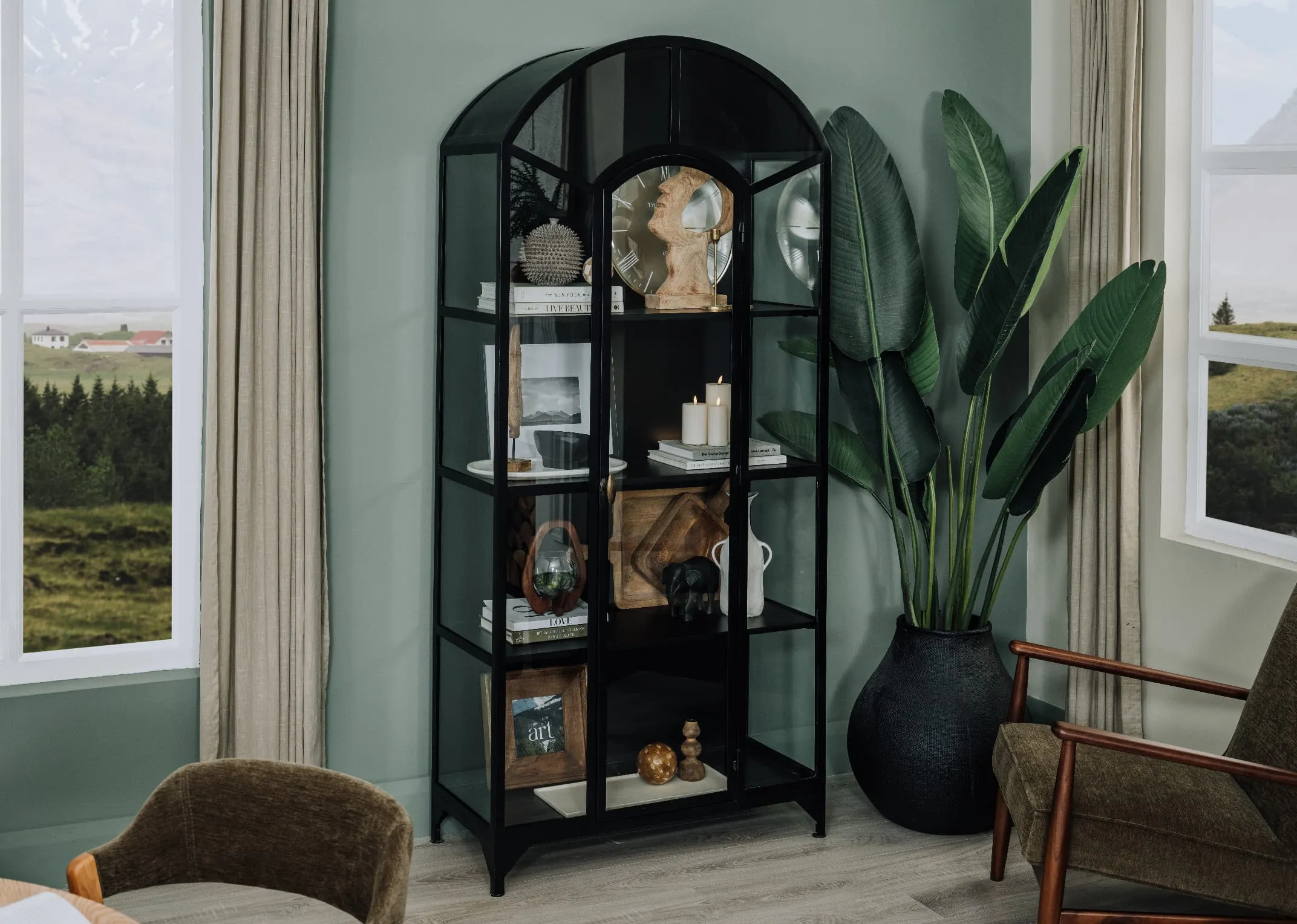 1 Door Black Display Unit - Trident