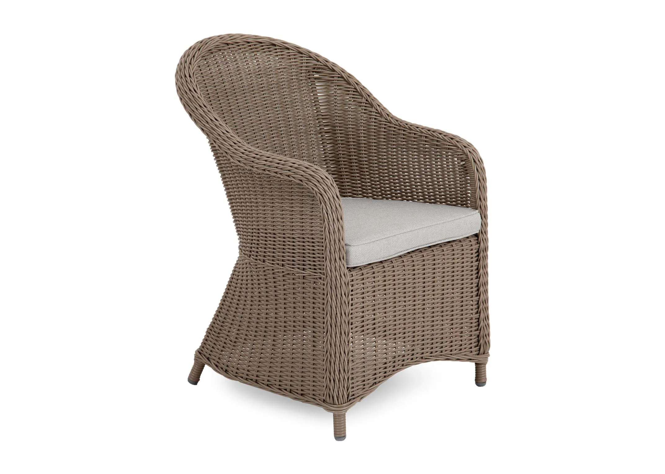 Rattan Round Back Outdoor Dining Chair - Seville