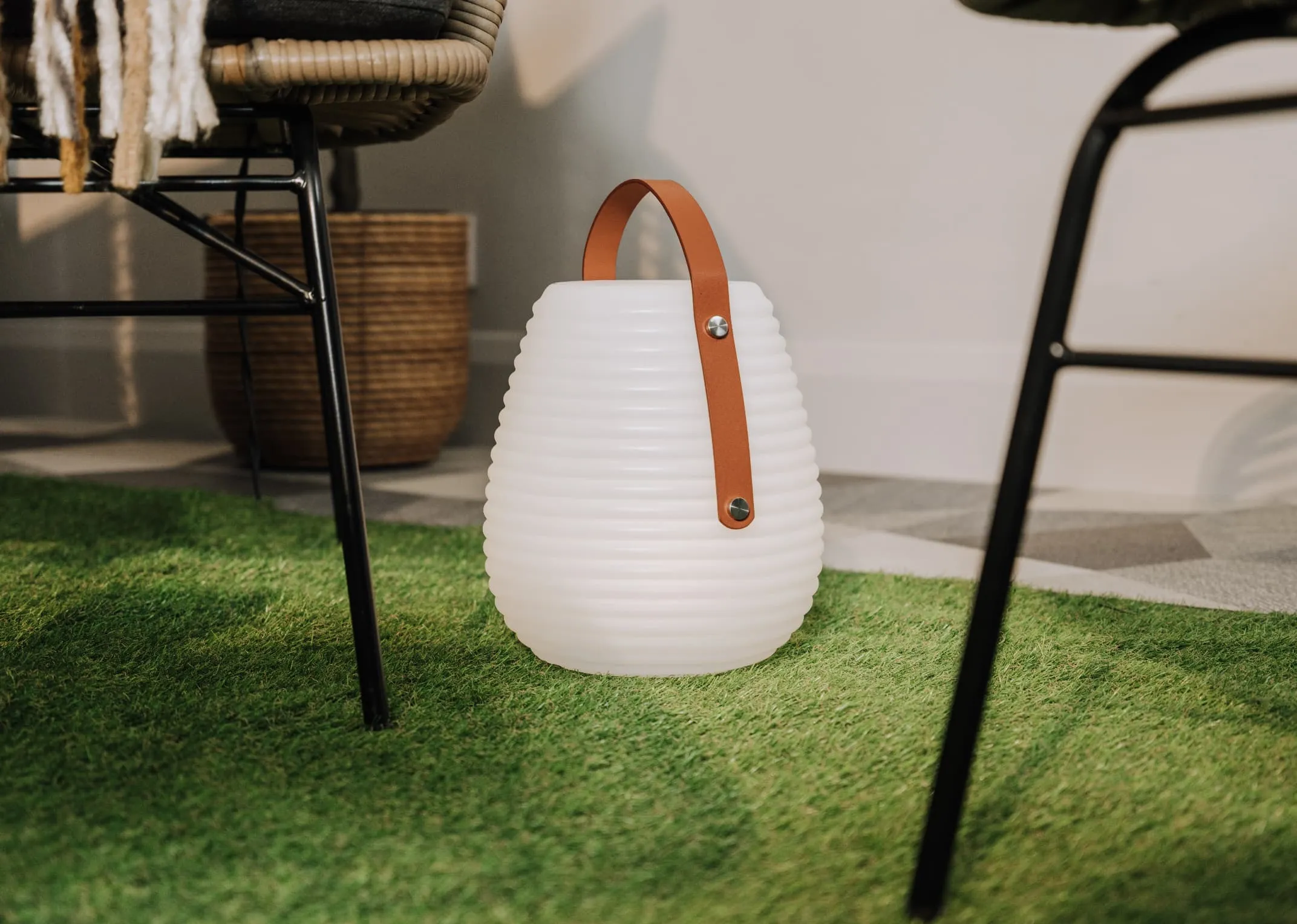 A lifestyle image of the Outdoor table lamp