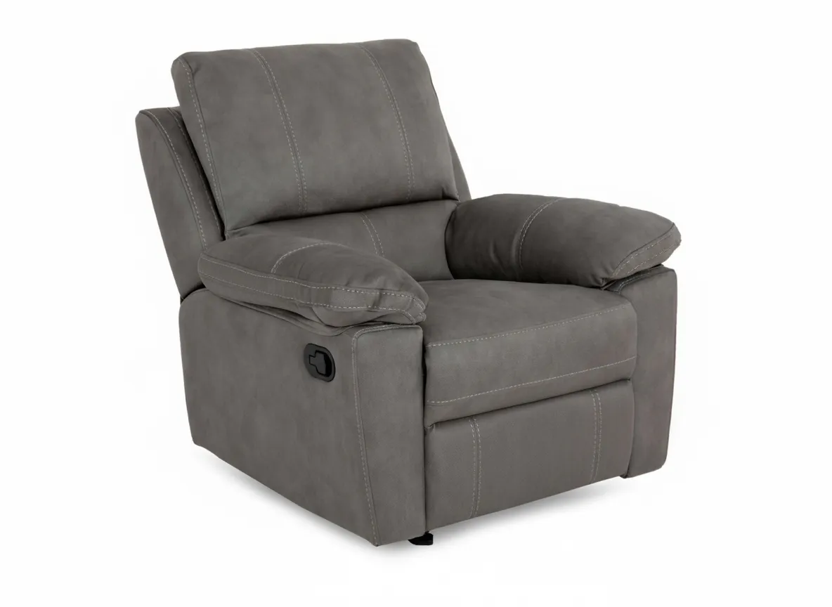 Sultry Grey Fabric Recliner Rocker - Michigan