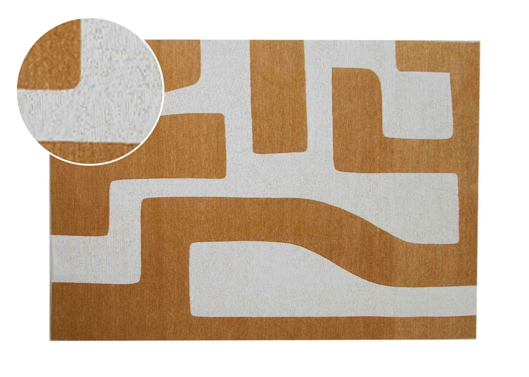 Gold Abstract 160cm x 230cm Medium Rug - Chace