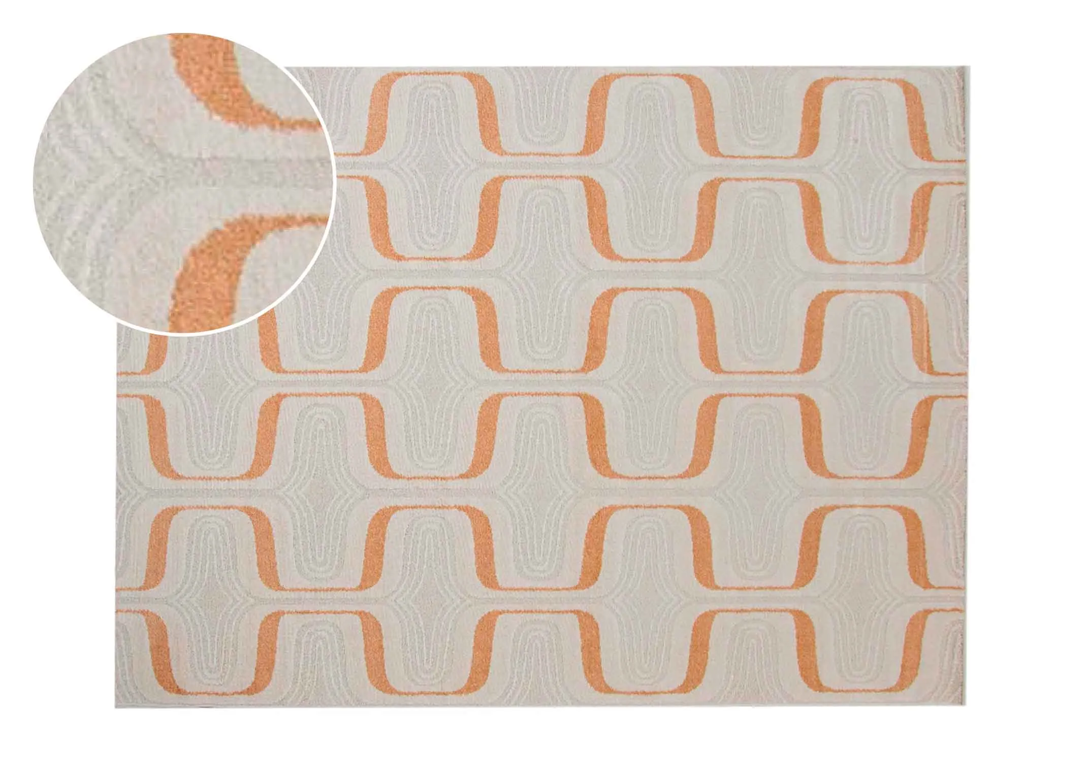 Grey & Gold Print 120cm x 170cm Small Rug - Brera