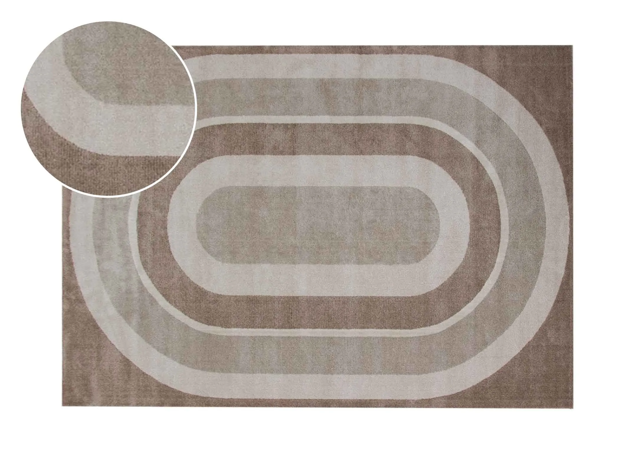 Taupe Print 160cm x 230cm Medium Rug - Delilah