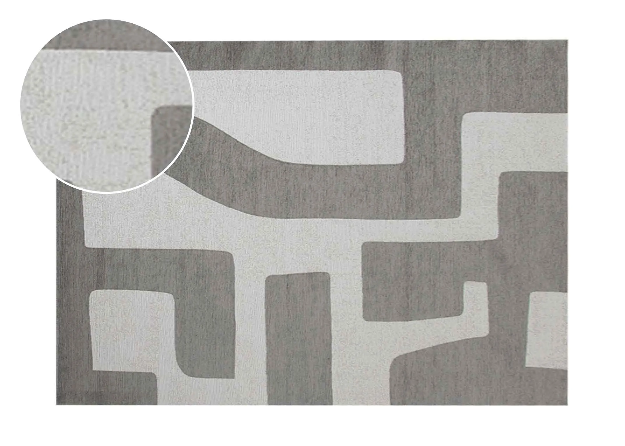 Grey Abstract  200cm x 290cm Large Rug - Charm