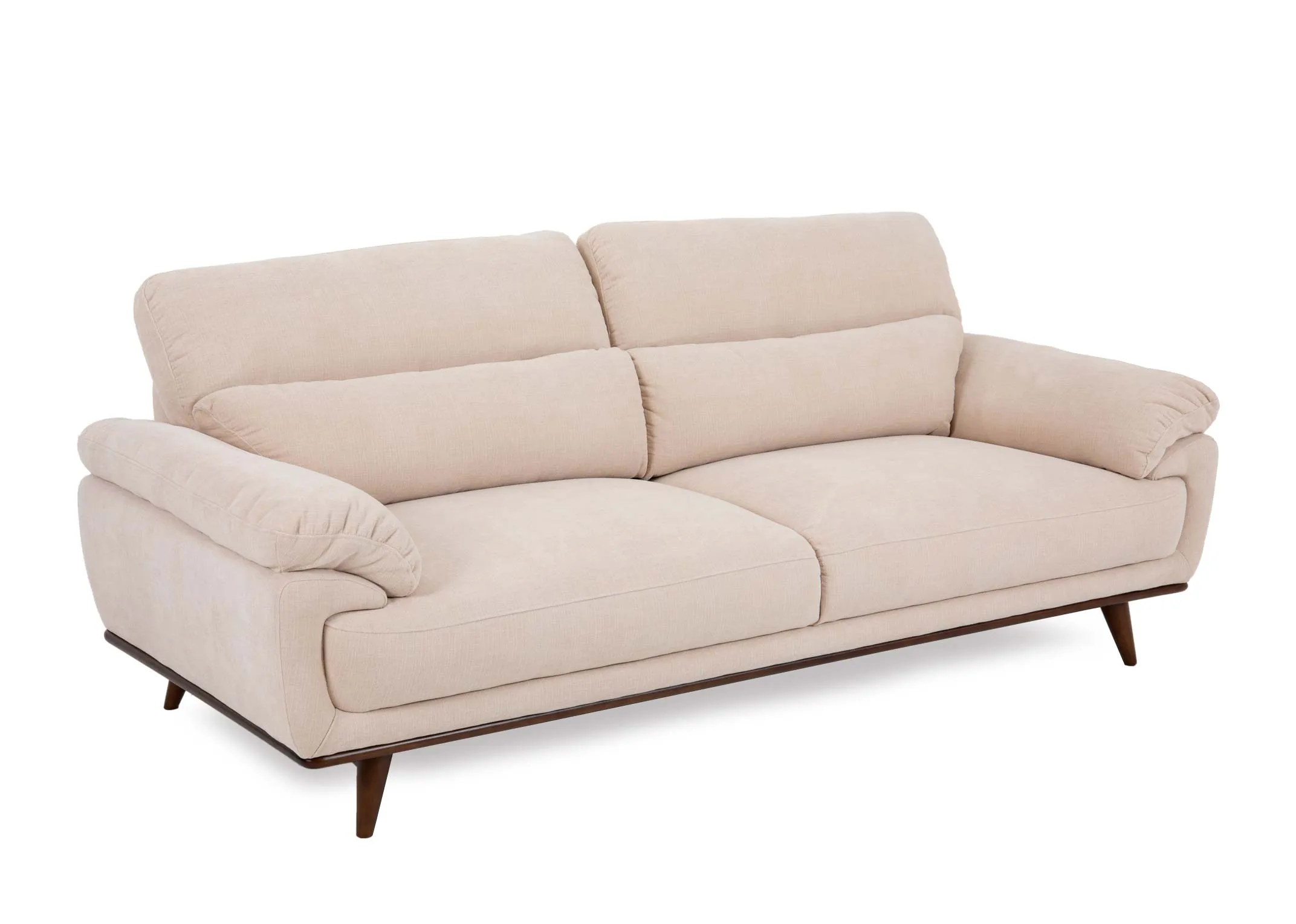 3 Seater Cream Fabric Sofa - Pippa