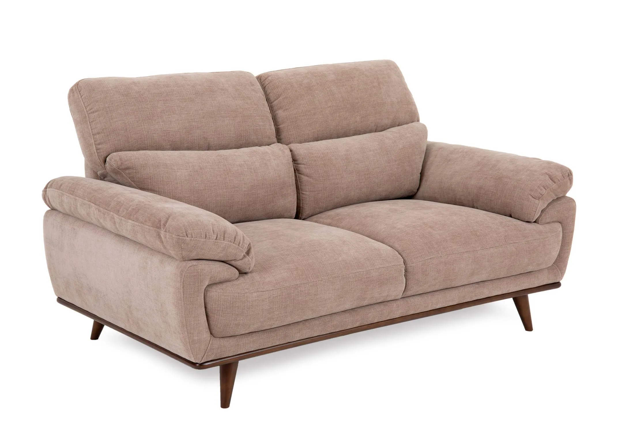 2 Seater Beige Fabric Sofa - Pippa