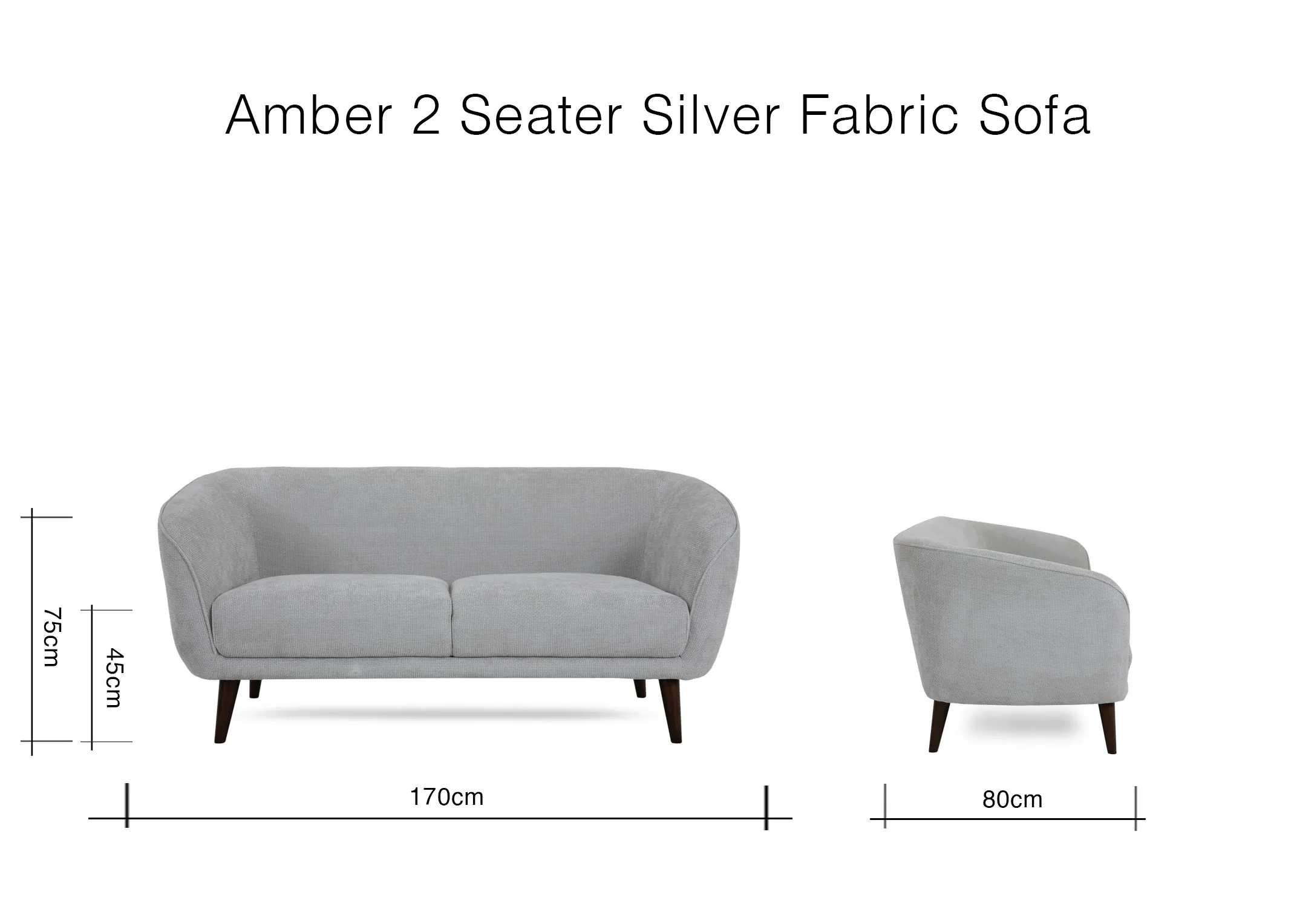 A lifestyle image of the Amber 2 seater with Jonas tables and Limitless prints.