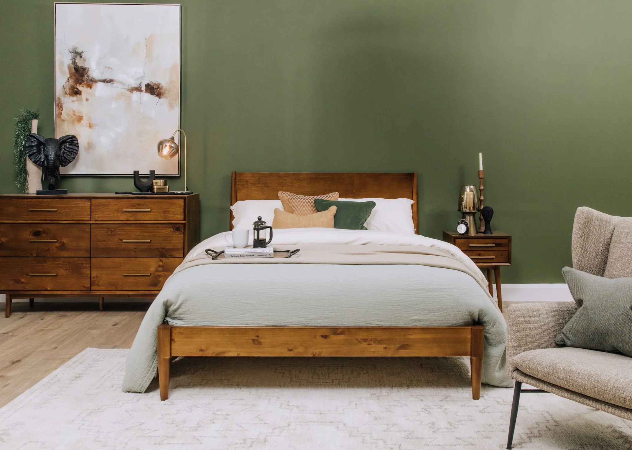 Super King (6ft) Dark Pine Bed Frame - Leya