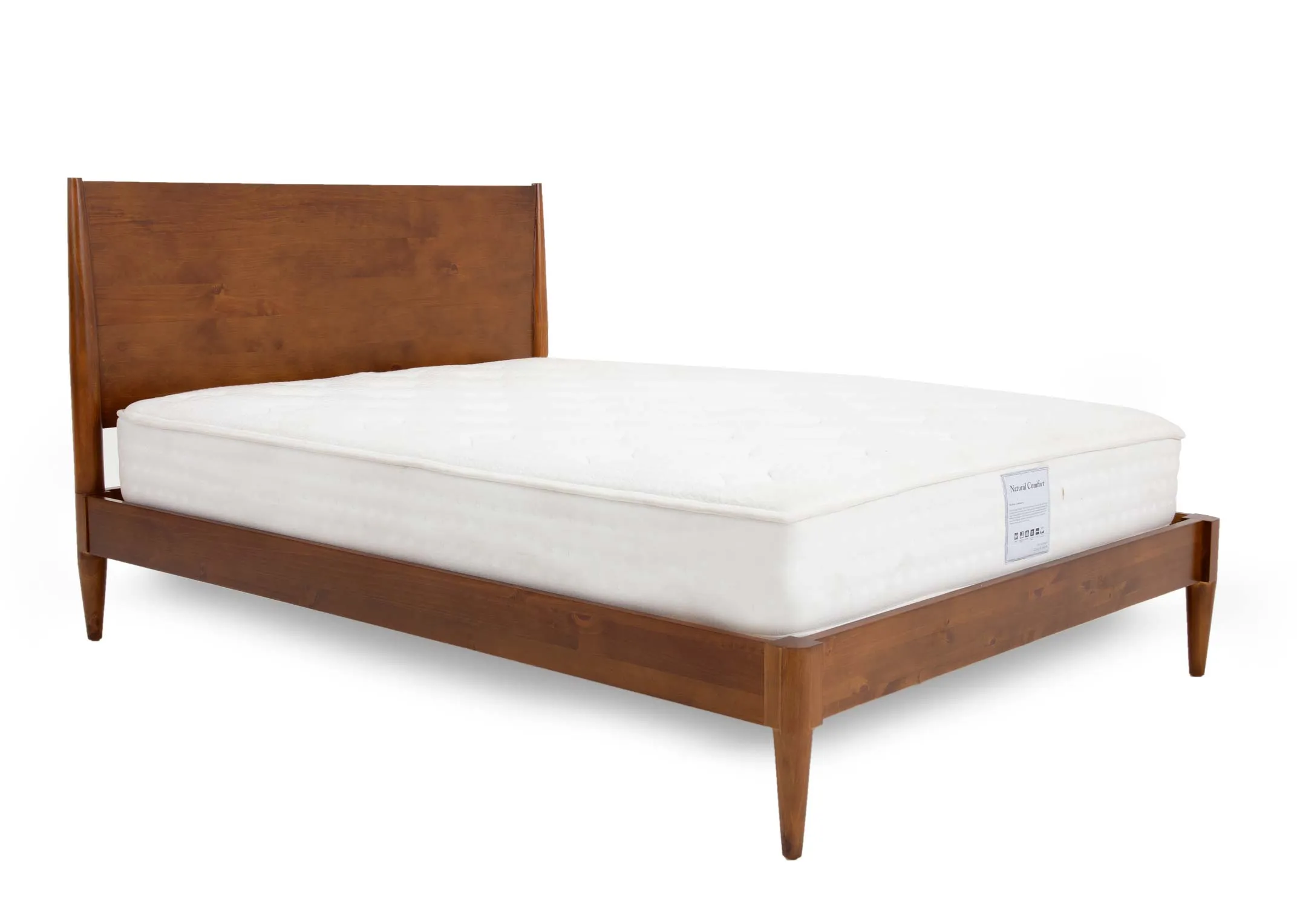 Small Double (4ft) Dark Wood Bed Frame - Leya