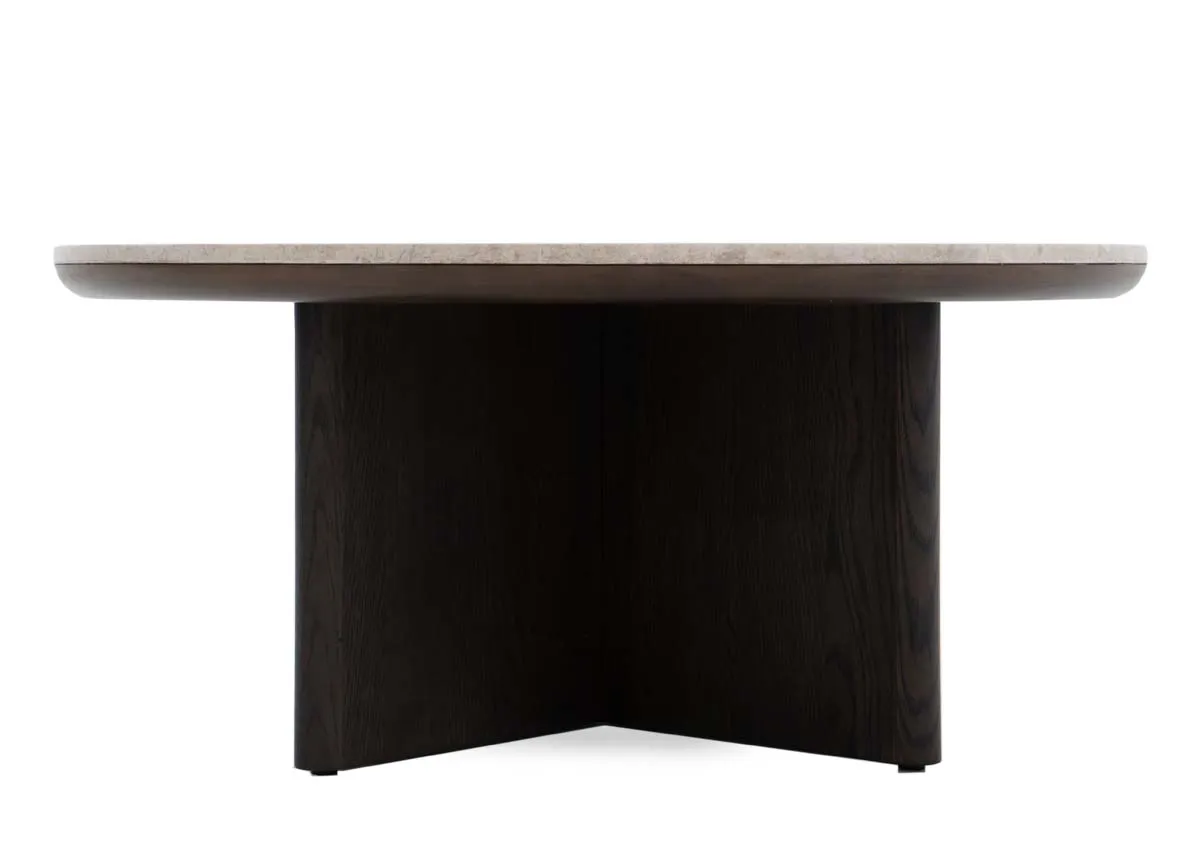 A dimension image of the Ritz marble coffee table with 100cm x 45cm