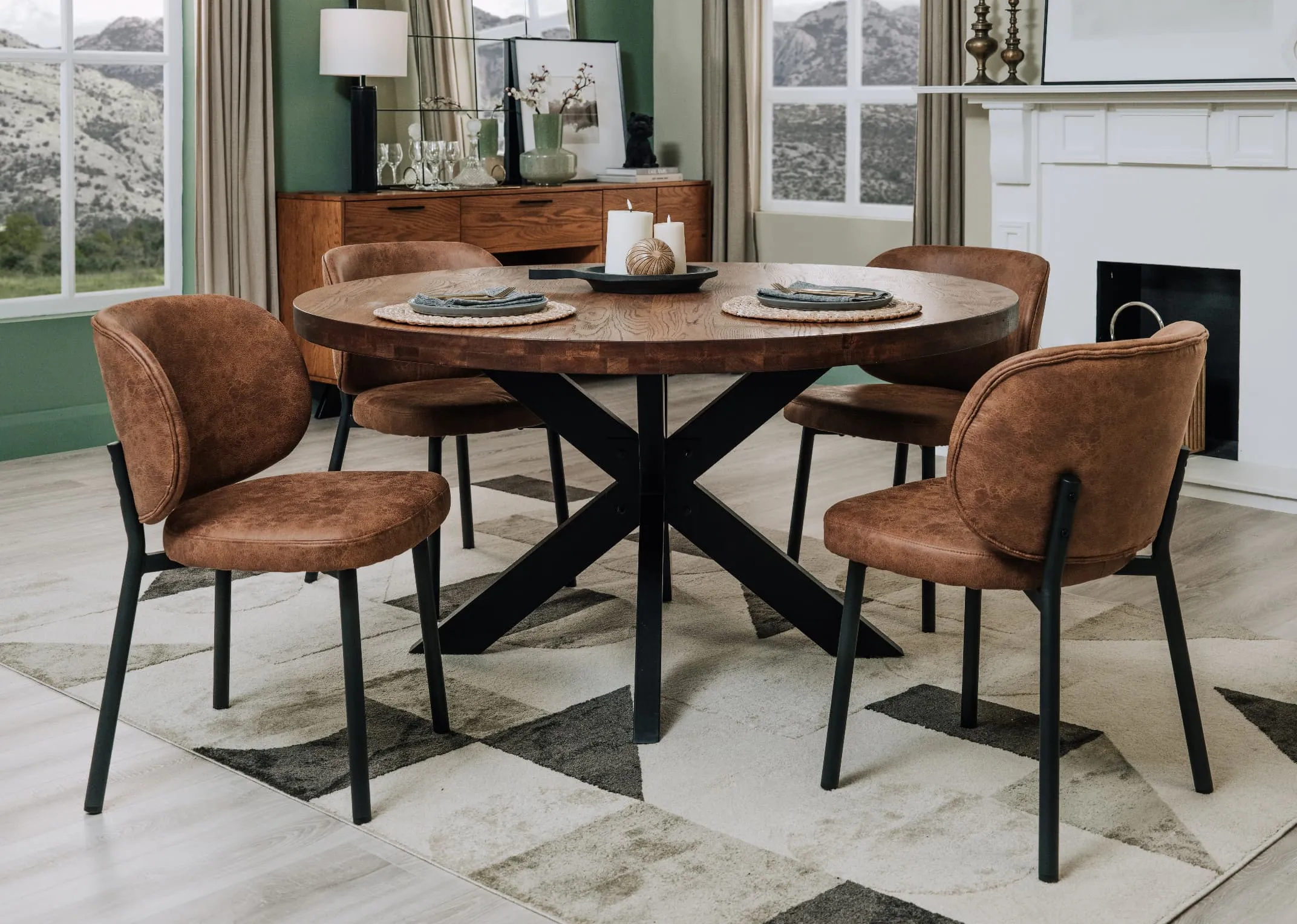 A lifestyle image of the Oslo round table with