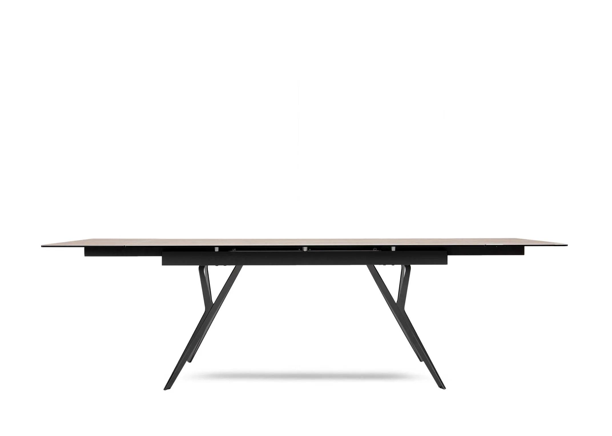 A dimension image of the Kingston Ceramic Table with 180cm x 260cm x 76cm x 98cm