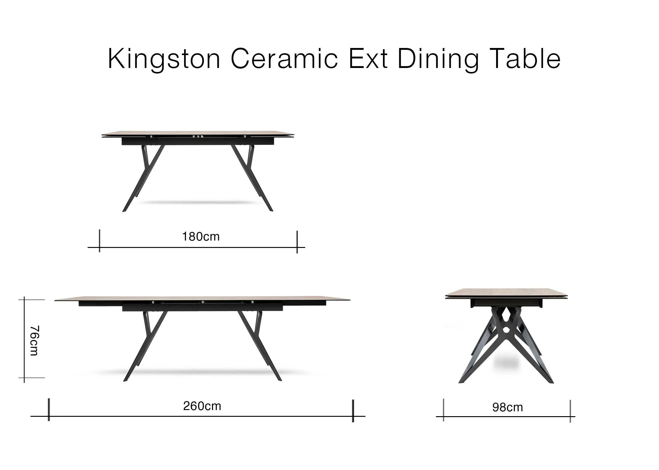 A lifetsyle image of the Kingston dining table extended with Matteo chair and rocco chairs from EZ Living on Modesto rug.