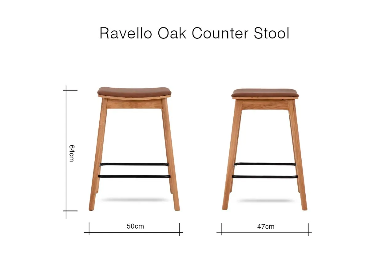 A dimension image of the Ravello Stool with 56cm x 67cm x 64cm
