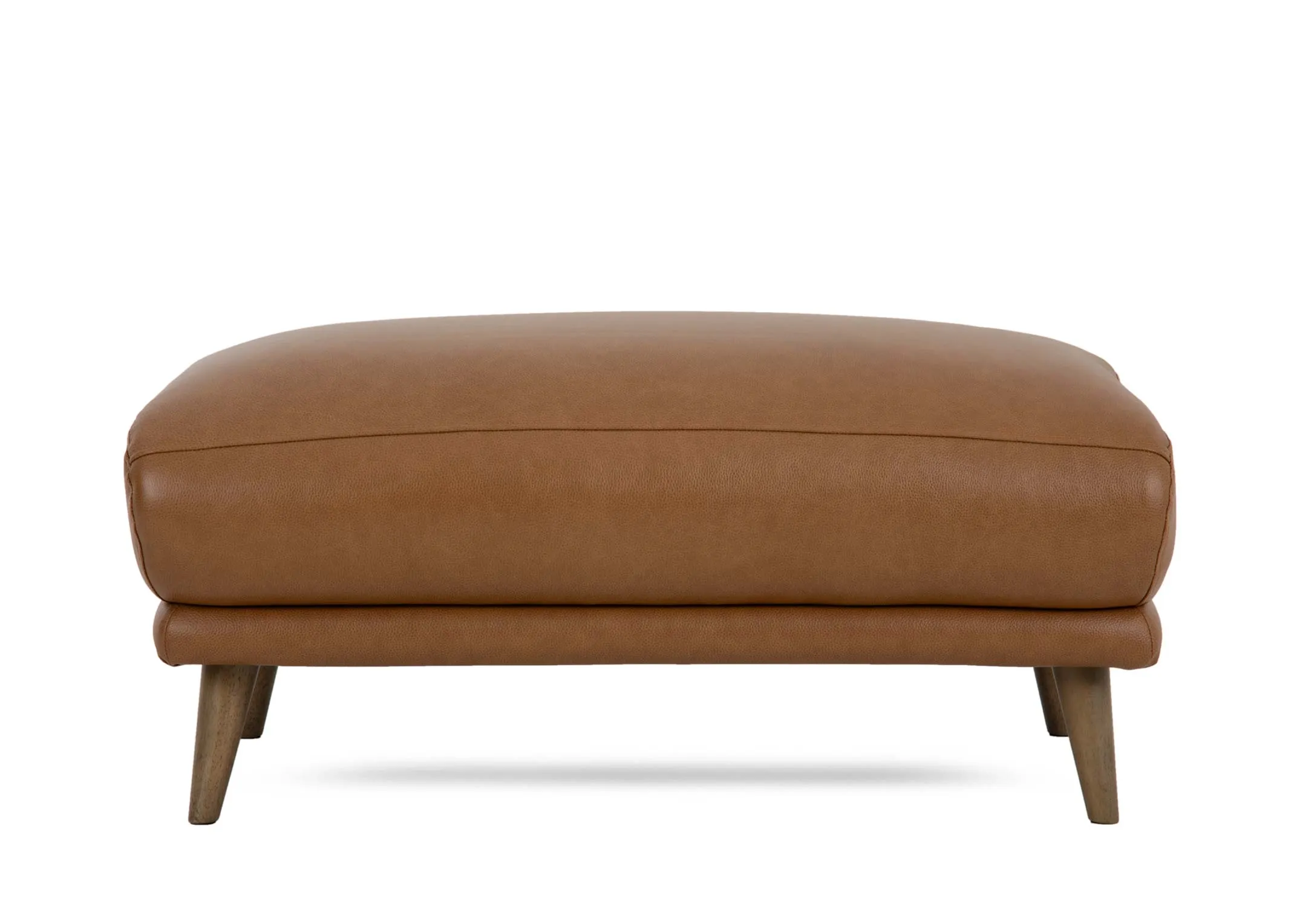 A dimension image of the Legend Large Brown Letaher Footstool with 102cm x 90cm x 41cm