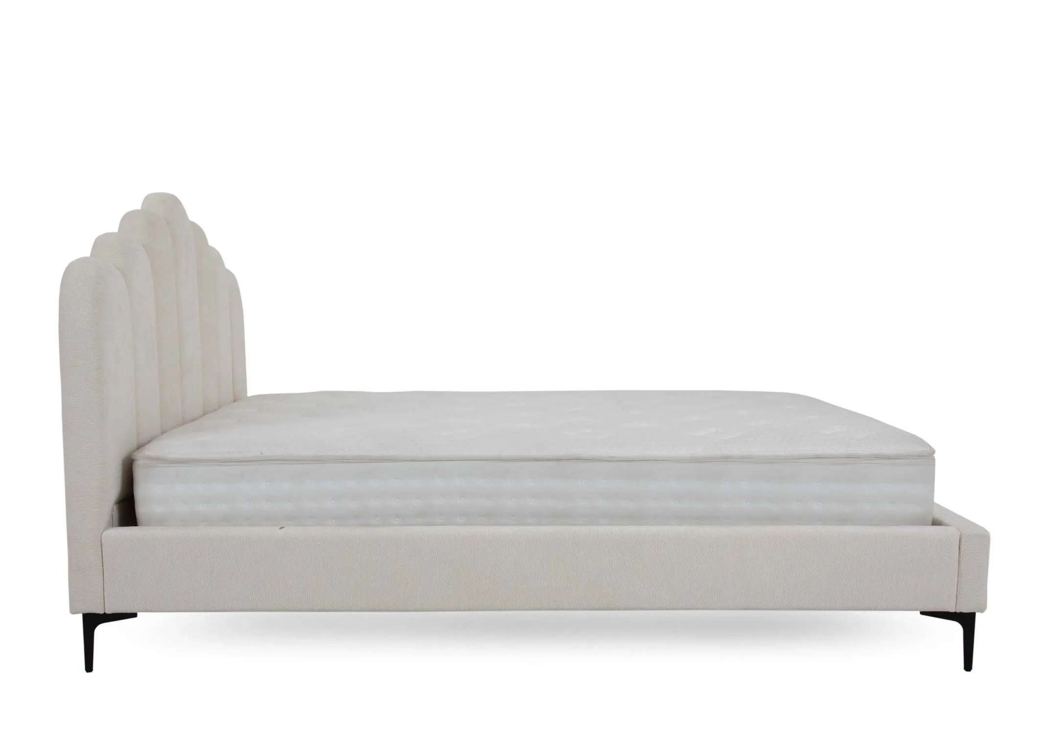 A dimension image of the Faye 5ft Bedframe with 165cm x 208cm x 120cm
