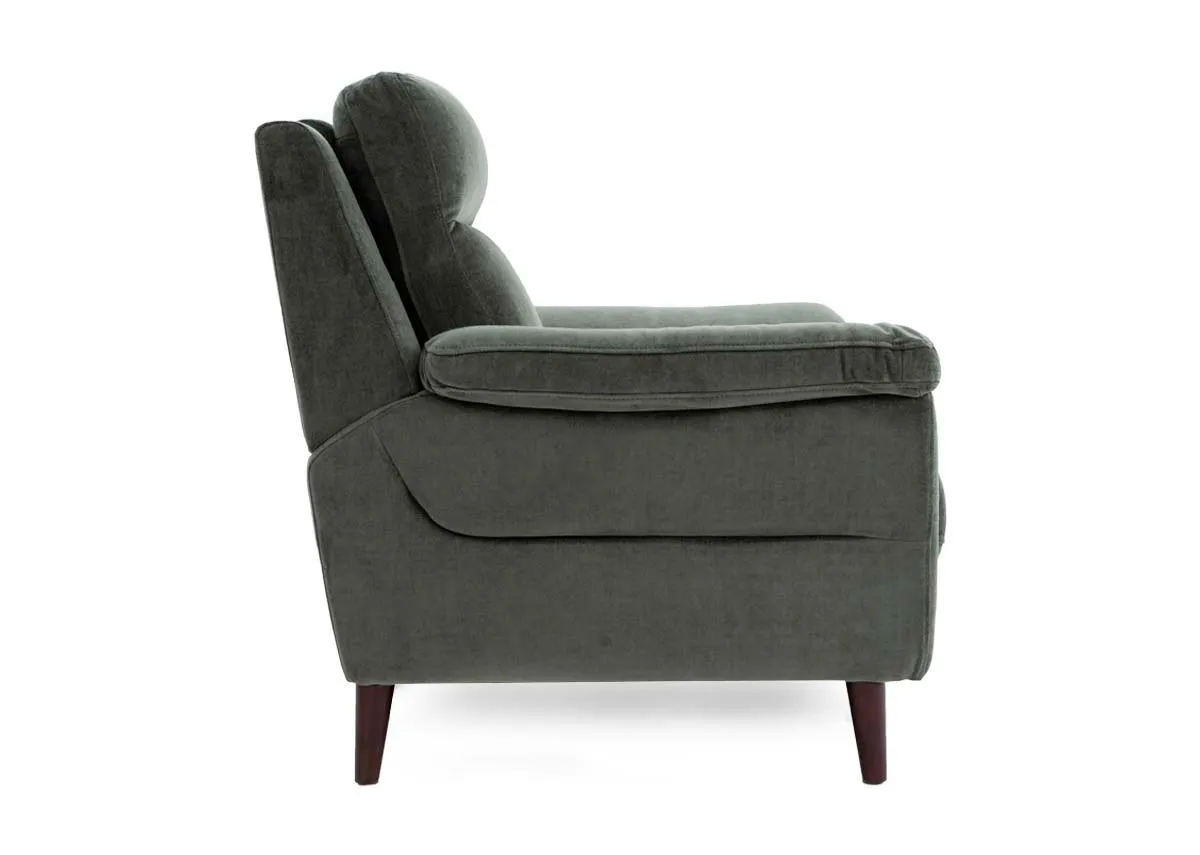 A dimension image of the Elliot fabric armchair with 105cm x 97cm x103cm
