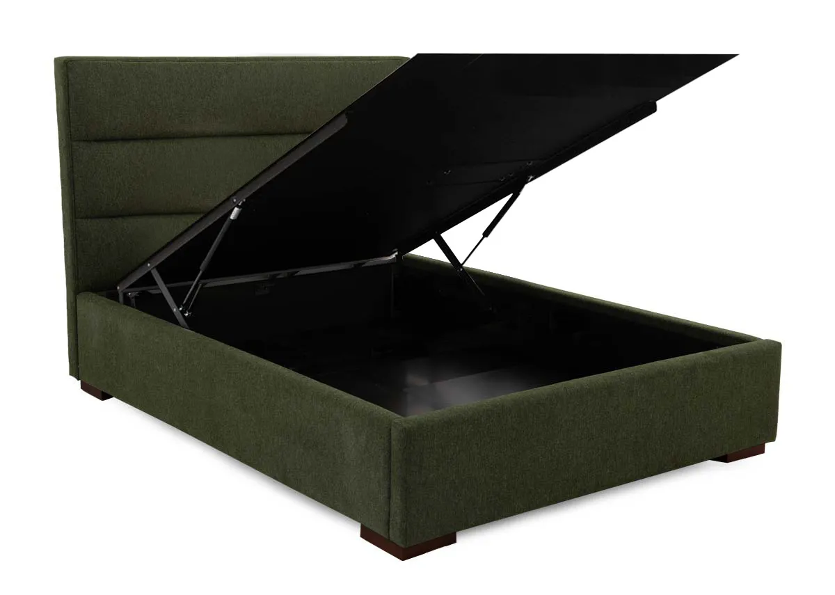 A dimension image of the Ebony Green 4ft6 Ottoman with 150cm x 200cm x 133cm