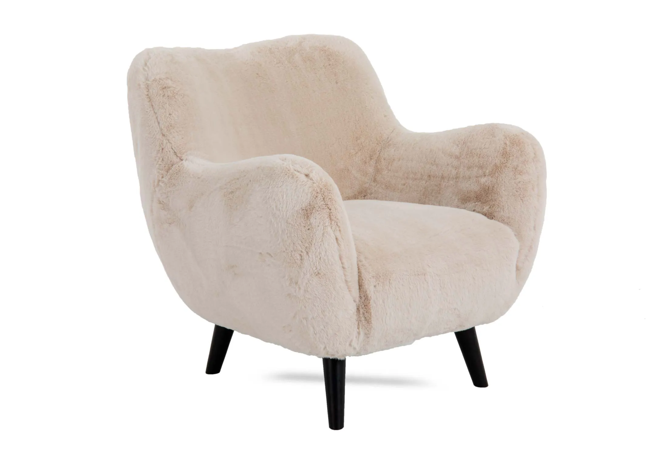 A dimension image of the Globe Cream Fur Chair with 86cm x 86cm x 83cm