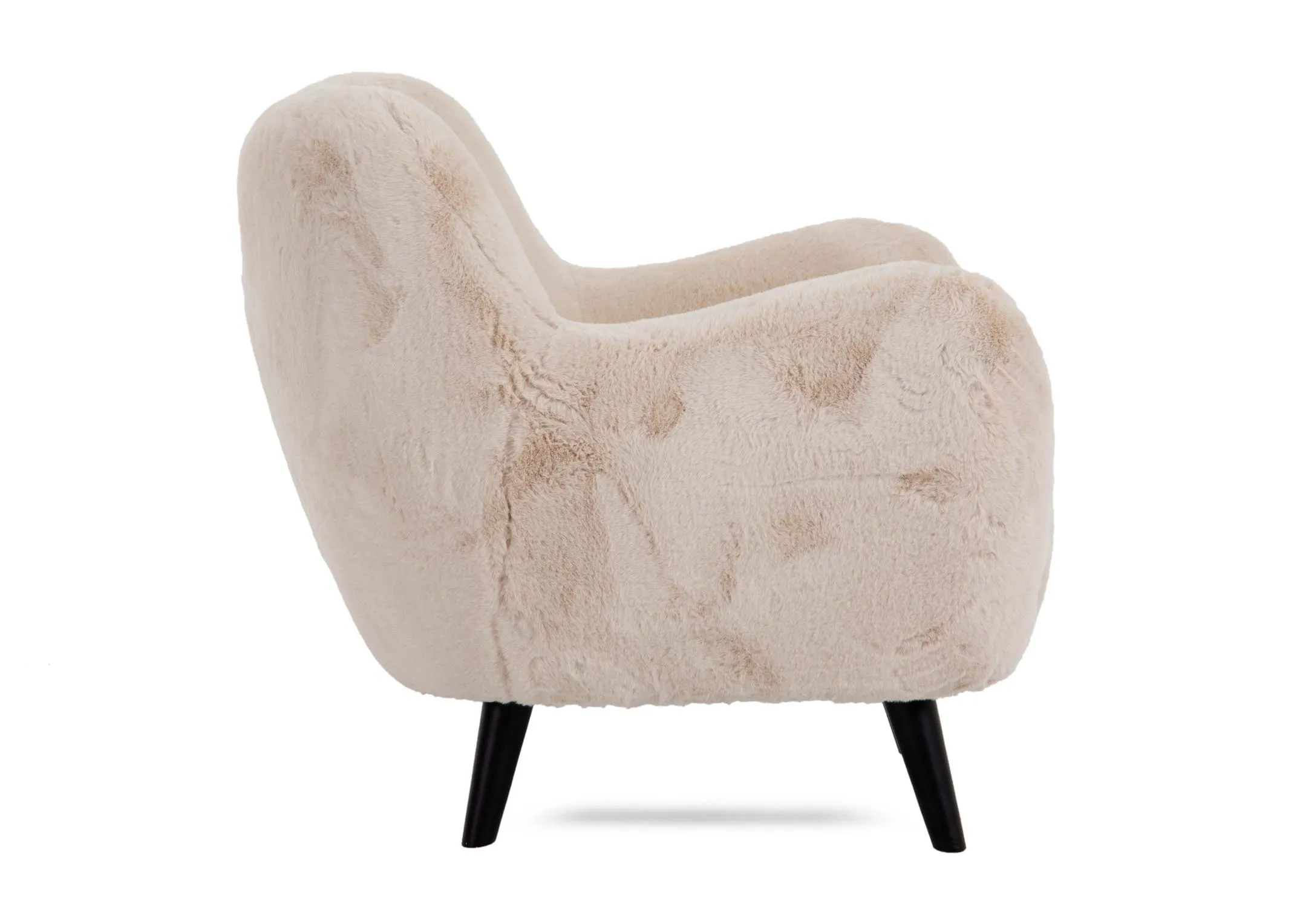 A dimension image of the Globe Cream Fur Chair with 86cm x 86cm x 83cm
