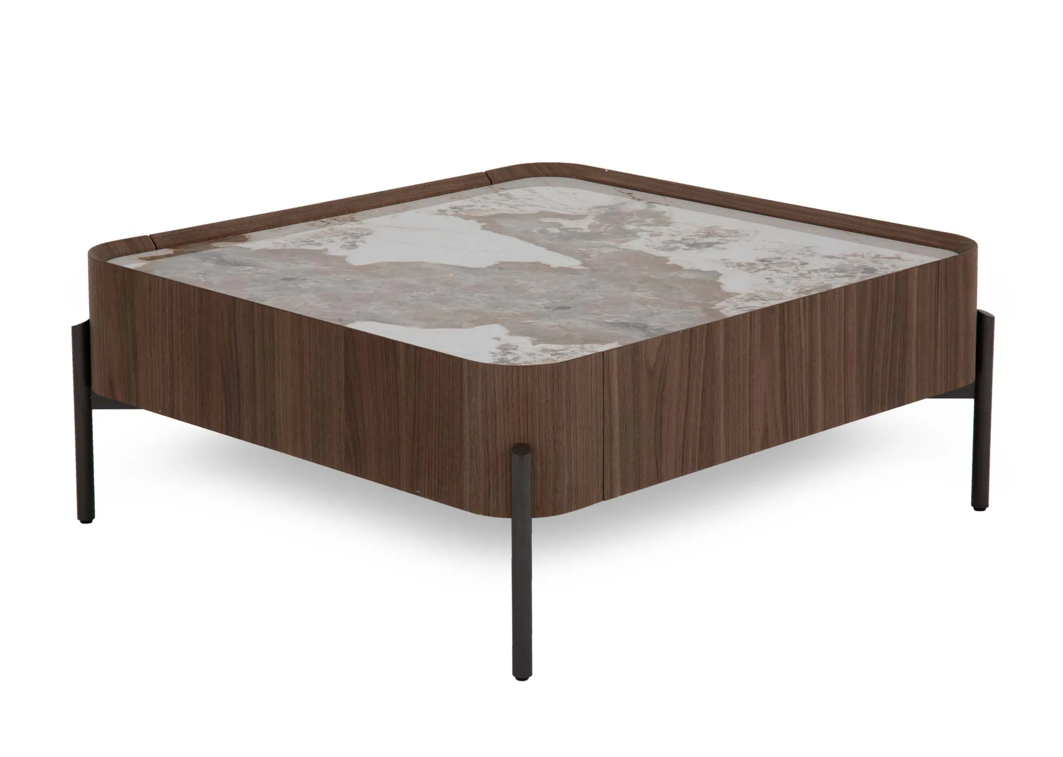Ceramic Top Brown Coffee Table - Century