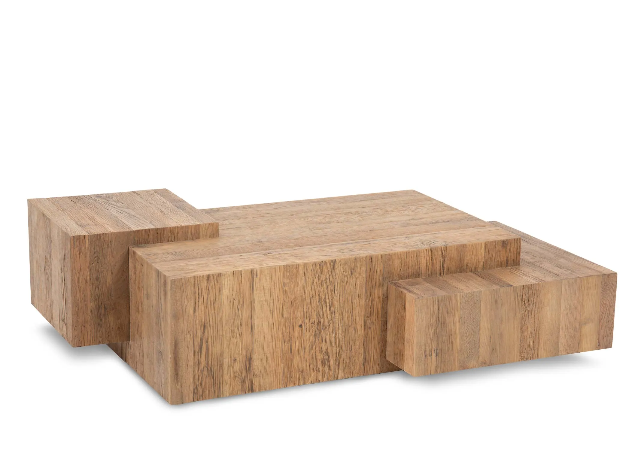 An oak coffee table from EZ Livings Nova range. Angled view 