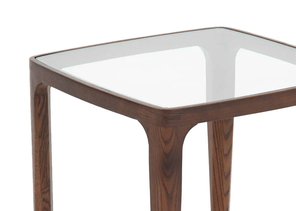 A brown ash side table from EZ Livings Cameo range.
