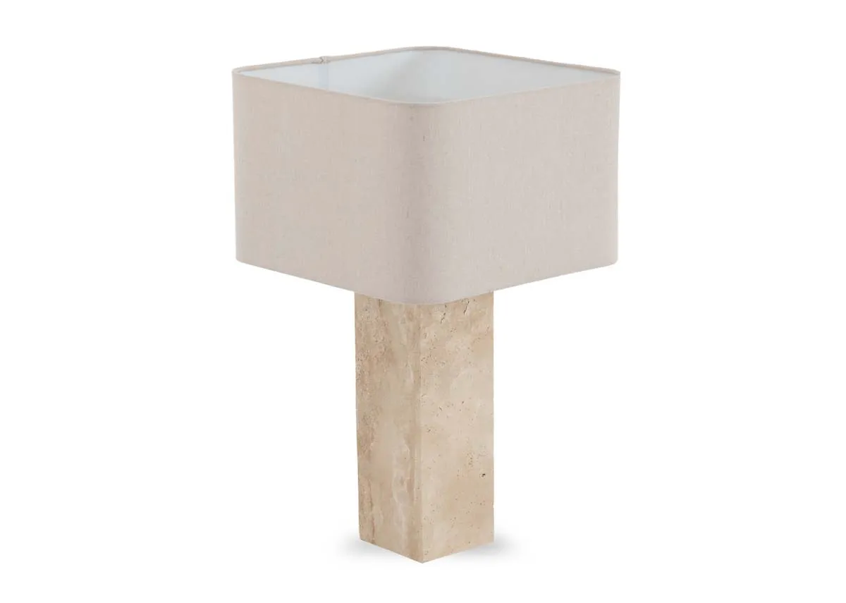 Cream Ceramic Table Lamp with Shade - Dover