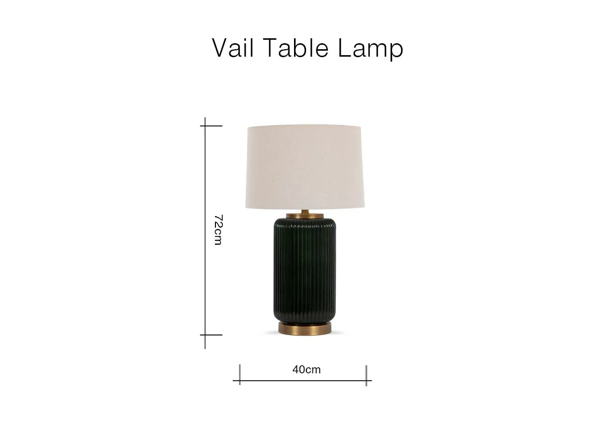 A dimension image of the Vail Table Lamp with 40cm x 72cm