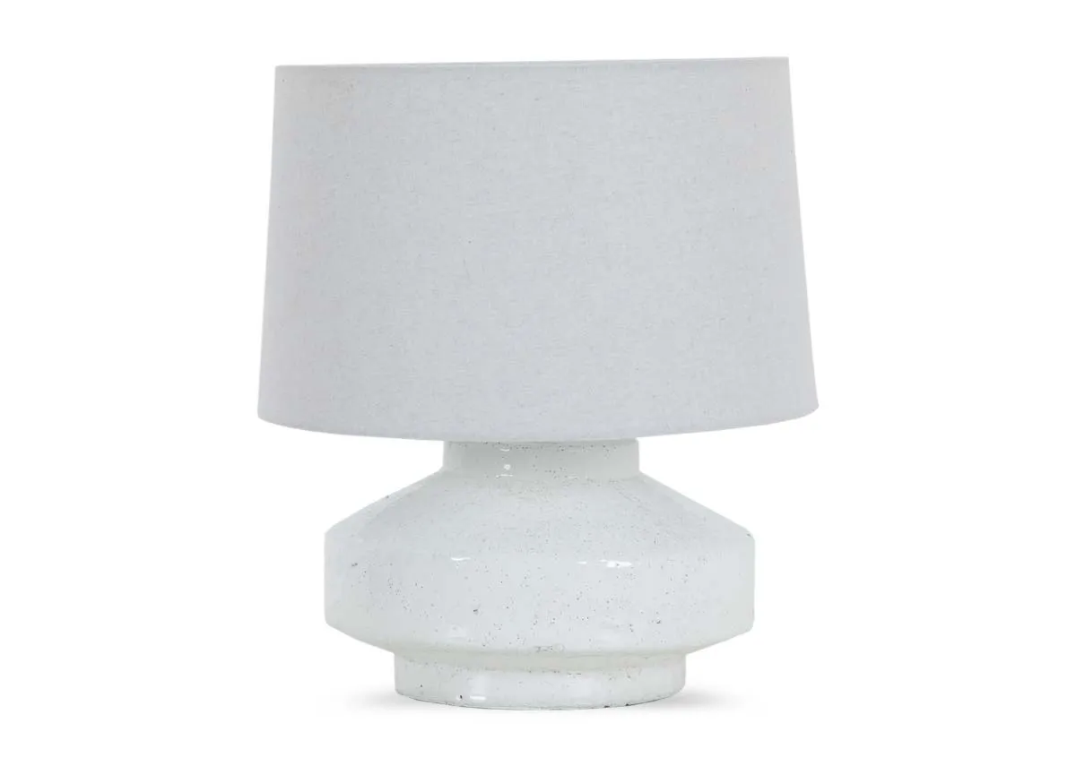 White Table Lamp with Shade - Feale